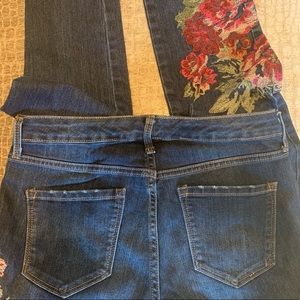 Nine West Embroidered Gramercy Skinny Leg Jeans